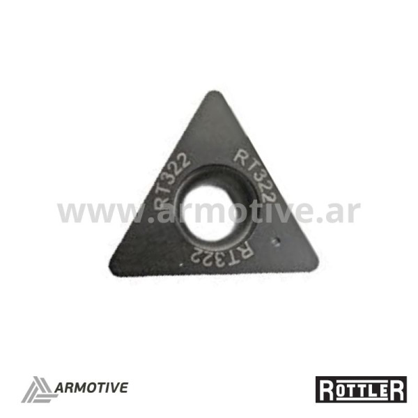 Inserto triangular, 9,52 mm radio de 0,80 mm RT322
