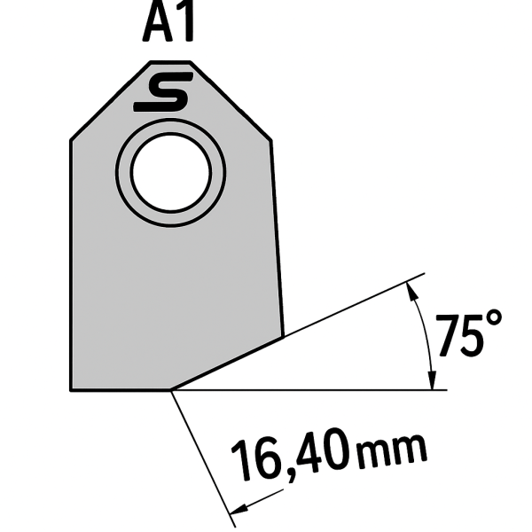 Insertos &aacute;ngulo simple 11 grados 6,00 - 0,00  tipo E1